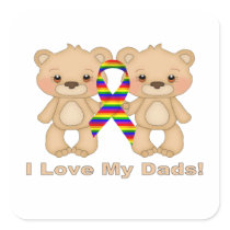 I Love My Dads Stickers