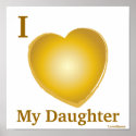 I Love My Daughter Personalised Poster posters