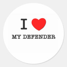 I Love My Defender Sticker