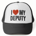 I Love My Deputy hats
