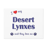 I Love My Desert Lynxes (Multiple Cats) Post Card