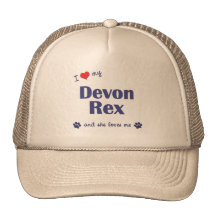 I Love My Devon Rex (Female Cat) Trucker Hat