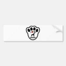 I love my Doberman paw print Bumper Stickers