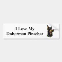 I Love my Doberman Pinscher Bumper Stickers
