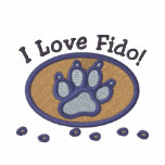 I Love My Dog Embroidery on Shirt