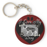 I Love my Dog Keychain