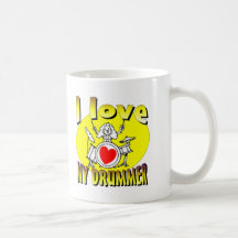I Love My Drummer Coffee Mugs