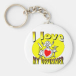 I Love My Drummer Key Chain