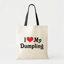 I Love My Dumpling Tote Bags