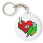 I Love my Dusky Conure keychains