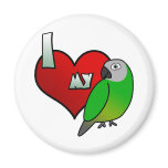 I Love my Dusky Conure magnets