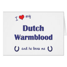 I Love My Dutch Warmblood (Male Horse) Greeting Card