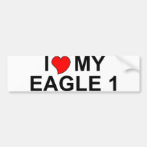 I Love My Eagle 1 Bumper Sticker