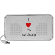 I Love My Earth Dog Travel Speakers