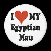 I Love My Egyptian Mau Cat Merchandise magnets