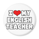 I Love My English Teacher magnets