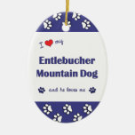 I Love My Entlebucher Mountain Dog (Male Dog) Ornament