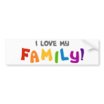 I Love My Family bumper stickers