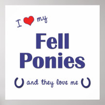 I Love My Fell Ponies (Multiple Ponies) Print