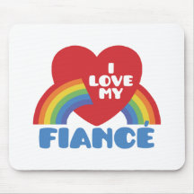 I Love My Fiance Mouse Mats