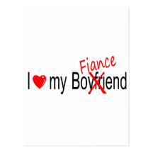 I Love My Fiance Postcards