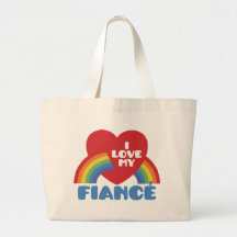 I Love My Fiance Tote Bags