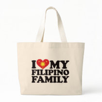 I Love My Filipino Family Canvas Bags
