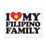 I Love My Filipino Family postcards