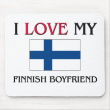 I Love My Finnish Boyfriend Mousepads