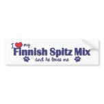 I Love My Finnish Spitz Mix (Male Dog) bumper stickers