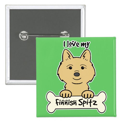 I Love My Finnish Spitz Pins