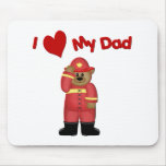I Love My Fireman Dad mousepads