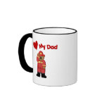 I Love My Fireman Dad mugs