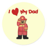 I Love My Fireman Dad stickers