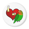I Love my Fischer's Lovebird magnets