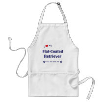 I Love My Flat-Coated Retriever (Female Dog) Aprons