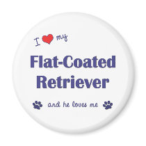 I Love My Flat-Coated Retriever (Male Dog) Refrigerator Magnet