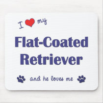 I Love My Flat-Coated Retriever (Male Dog) Mouse Mat