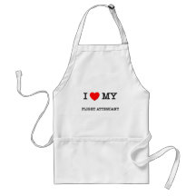 I Love My FLIGHT ATTENDANT Apron