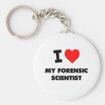 I love My Forensic Scientist Key Chain