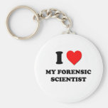I love My Forensic Scientist Keychains