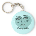 I Love My Freckles Key Chain