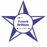 I Love My French Brittany (Female Dog) photo sculptures