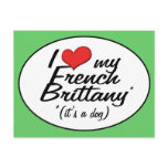 I Love My French Brittany (It's a Dog) postcards