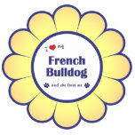 I Love My French Bulldog (Female Dog) Photo Sculpture