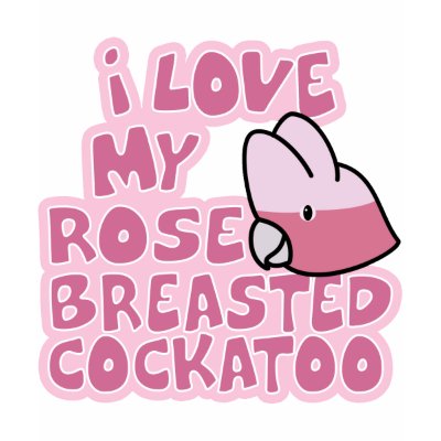 I Love My Galah Cockatoo Ladies Twofer Shirt by MenagerieMayhem