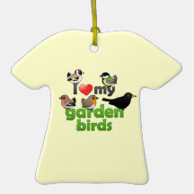 I Love My Garden Birds Christmas Ornament