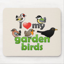I Love My Garden Birds Mousemat