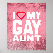 I LOVE MY GAY AUNT - -.png Print