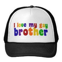I Love My Gay Brother Mesh Hat